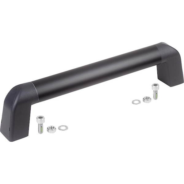 Tubular Handle Bighand, A=500, L=533, 4 Aluminum Black Anodized, Comp: Plastic Comp:Black Ral7021,
